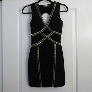 Charlotte Russell Black and Gold Cocktail Dress